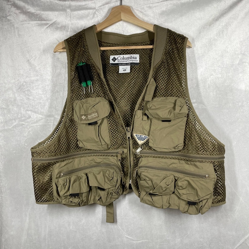 Columbia Mesh Fishing Vest Sz XL - Picture 1 of 9